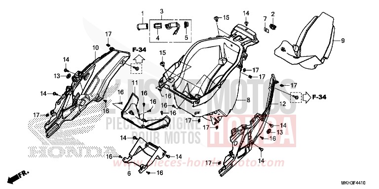 COMPARTIMENT A BAGAGES for X-ADV 750 GRAND PRIX RED (R380) from 2020